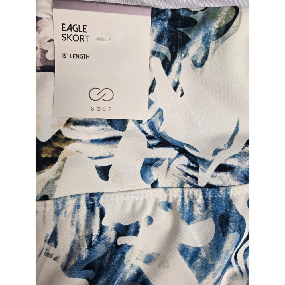 Calia Golf Eagle Skort Womens Small Blue White Marble Abstract Print 15 Inch NWT - Picture 3 of 7